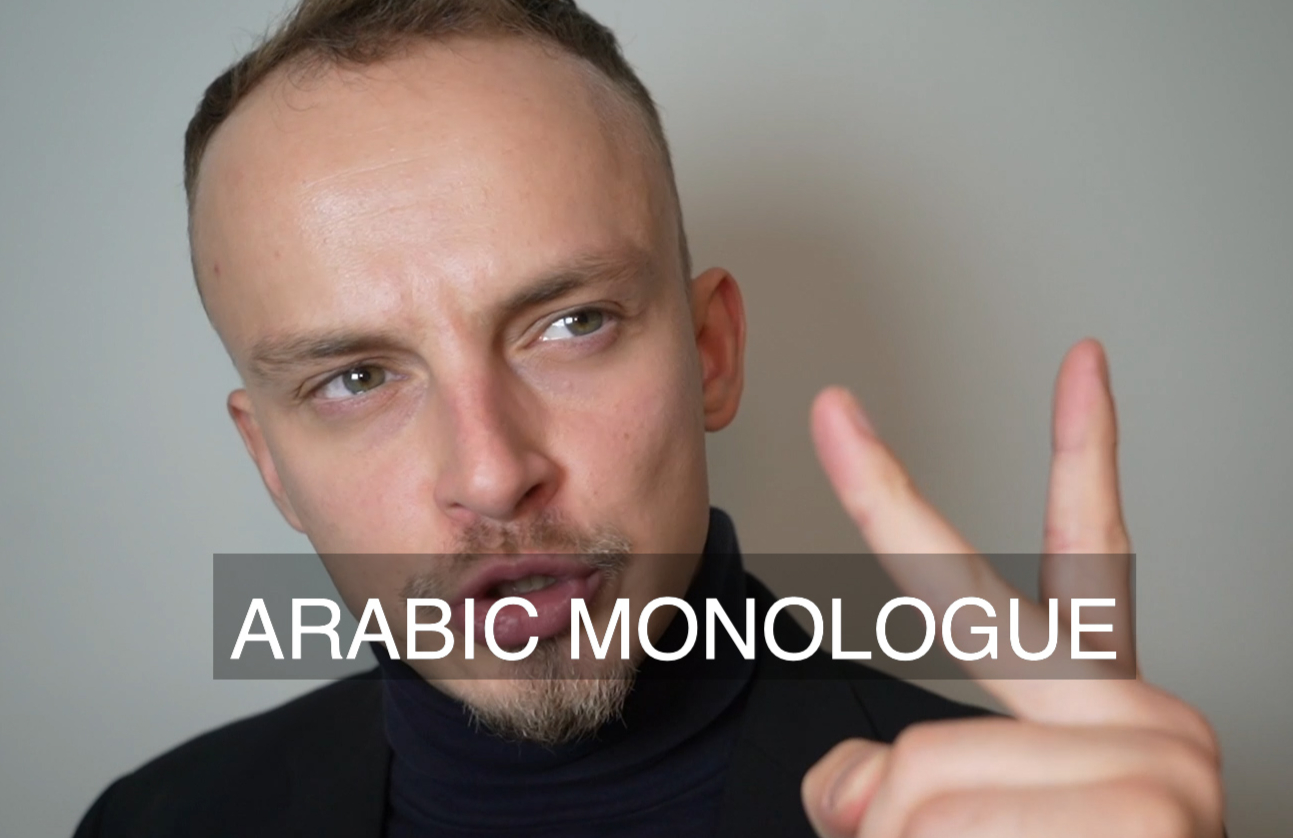 Juho Kuusamo acting in Arabic